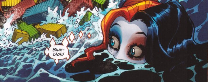 Nur Harley Quinn denkt in Rauten: Ausschnitt von Panel 6 der Seite 5 von Harley Quinn Be Careful What You Wish For #1 | © 2018 DC Entertainment